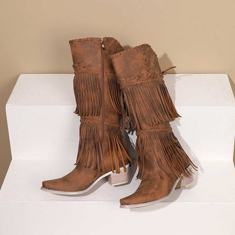 Fringe Cowgirl Boots 