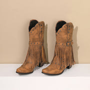 Balajoy Fringe Cowgirl Boots