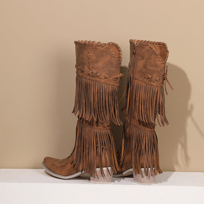 Fringe Cowgirl Boots 