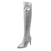 Tall Silver Boots