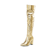 Gold Thigh High Boots