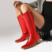 Red Metallic Cowboy Boots