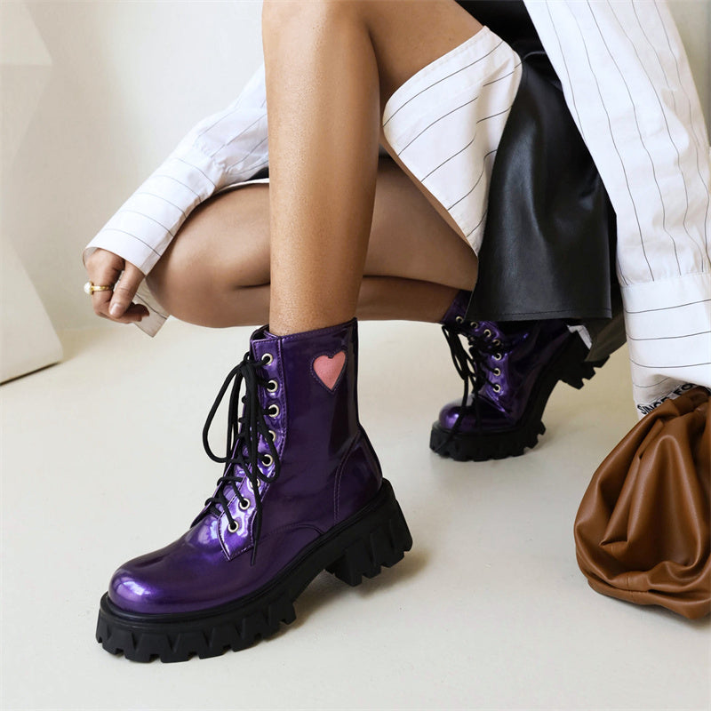 Purple clearance combat boots