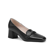Black Heeled Loafers