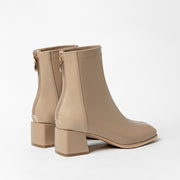 Square Toe Nude Ankle Boots