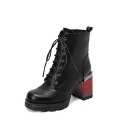 Brogue Lace up Ankle Boots Womens