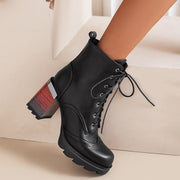 Brogue Lace up Ankle Boots Womens