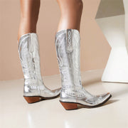 Silver Cowboy Boots