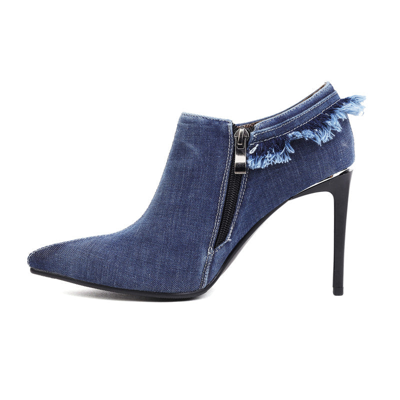 Ankle Denim Boots