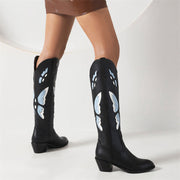 Butterfly Cowgirl Boots Black
