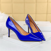 Royal Blue Patent Leather Heels