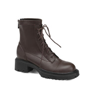 Womens Brown Lace up Boots