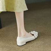 White Pointed Toe Flats