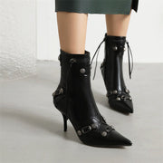 Black Kitten Heel Boots