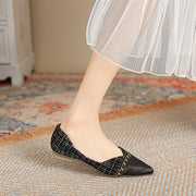 Plaid Flats Black