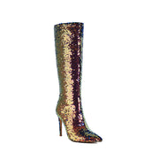 Sequined Boots Gold