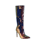 Sequined Boots Gold