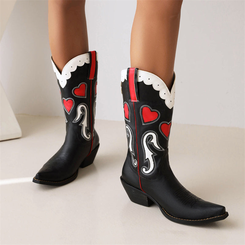 Red and black deals cowgirl boots