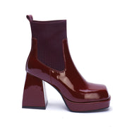 Burgundy Heel Boots